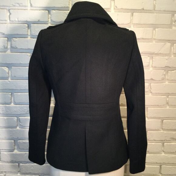 J. Crew Peacoat Wool Double Breasted Blk jacket XS - Picture 3 of 4